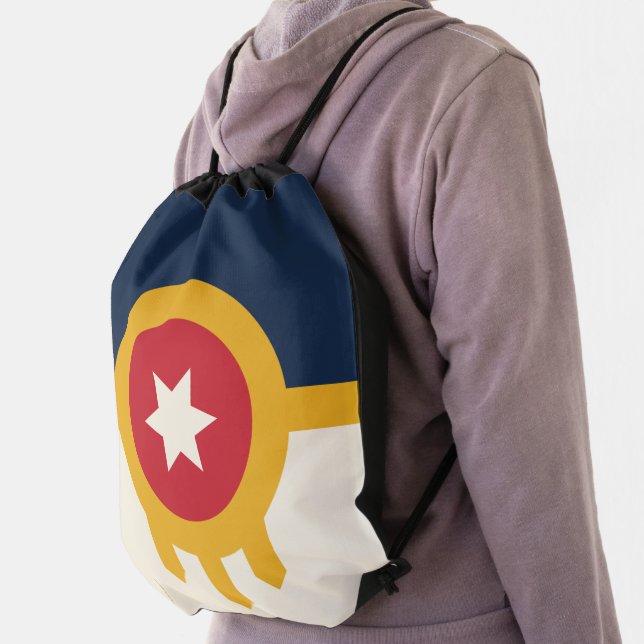 Drawstring backpack - Flag of Tulsa City (Insitu)
