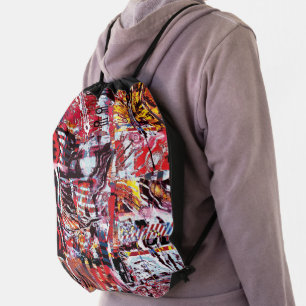 Drawstring Backpack – Fragmented Pulse