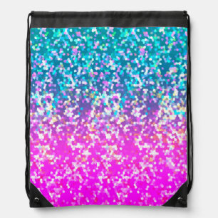 Drawstring Backpack Glitter Graphic
