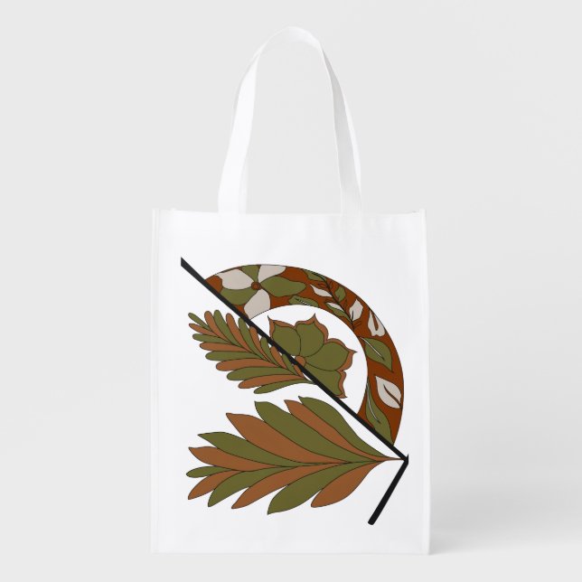 Drawstring Backpack Grocery Bag (Front)