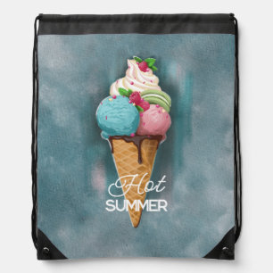 Drawstring Backpack Ice cream
