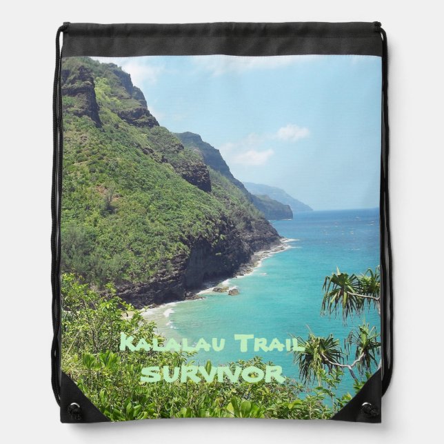 Drawstring BackPack KALALAU TRAIL SURVIVOR (Front)