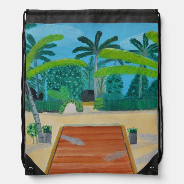 Drawstring Backpack Maldives  (Front)