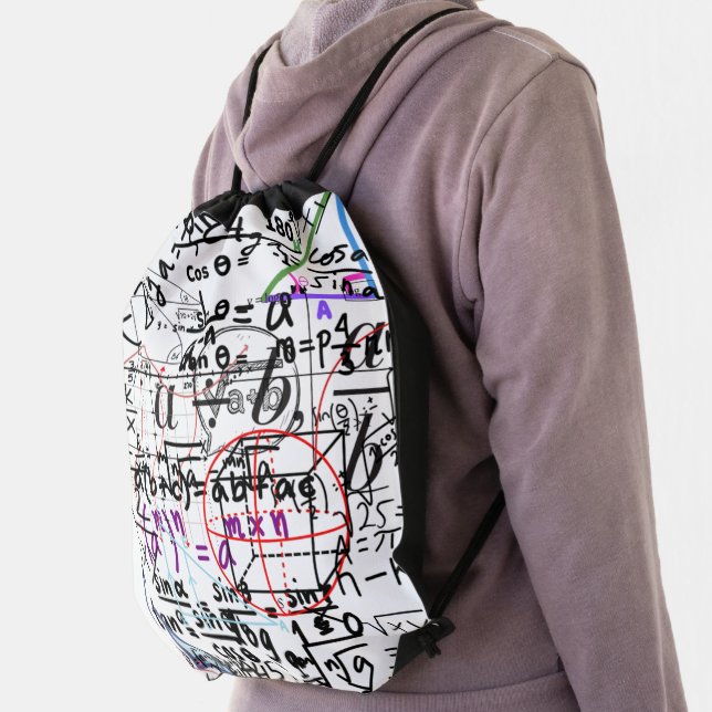 Drawstring Backpack maths patterned (Insitu)