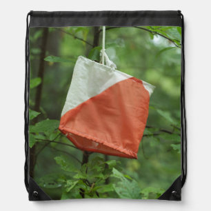 Drawstring Backpack - Orienteering flag