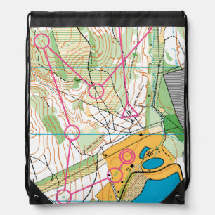 Drawstring Backpack - Orienteering map