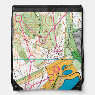 Drawstring Backpack - Orienteering map