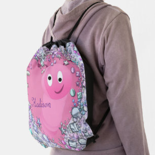 Drawstring Backpack Pink Fairy