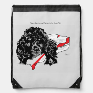 Drawstring Backpack Poodle