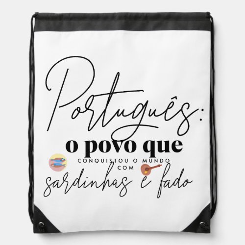 Drawstring Backpack Portugues o povo que conquisto