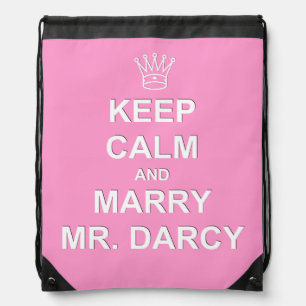 Drawstring Backpack - Rose - Keep Calm and...