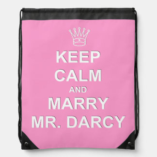 Drawstring Backpack - Rose - Keep Calm and...