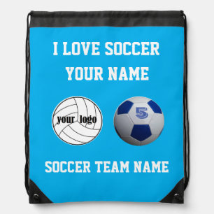  Drawstring backpack soccer bag school cool team