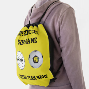 Drawstring backpack soccer bag sport Soccer ball