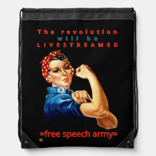drawstring backpack "THE REVOLUTION..."
