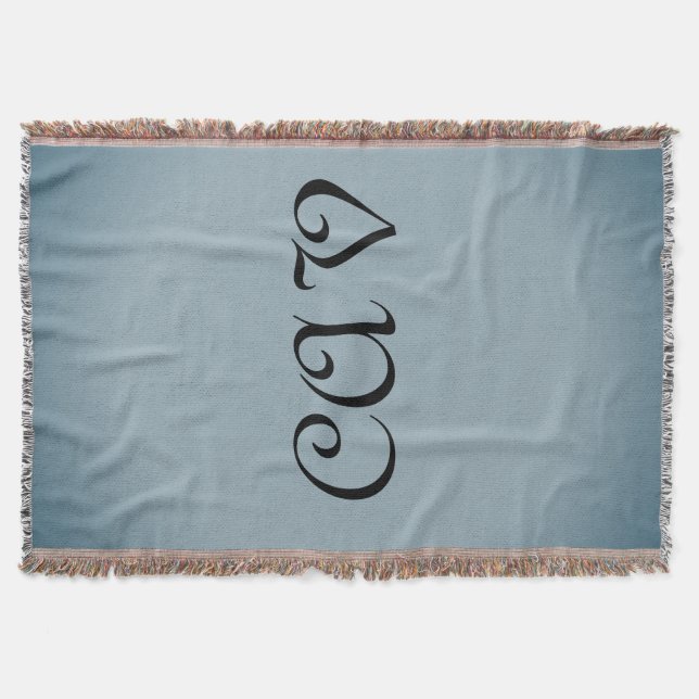 Drawstring Backpack Throw Blanket (Front)