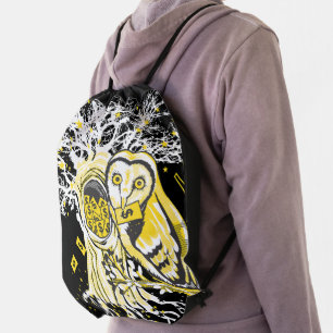 Drawstring Backpack – Urban Tree Owl & Wealth