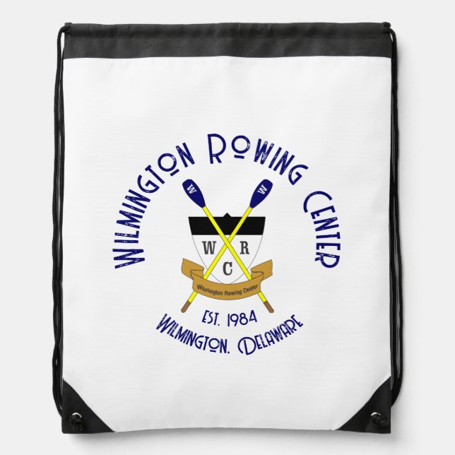 Drawstring Backpack White (Front)