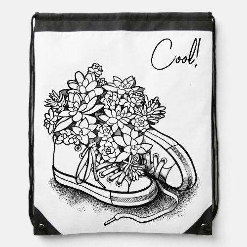 Drawstring Backpack with a cute design
