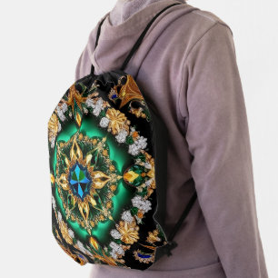 Drawstring backpack with Brazilian Colors