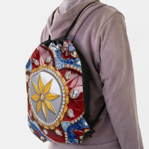 Drawstring backpack with Colombian Colors