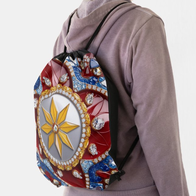Drawstring backpack with Colombian Colors (Insitu)