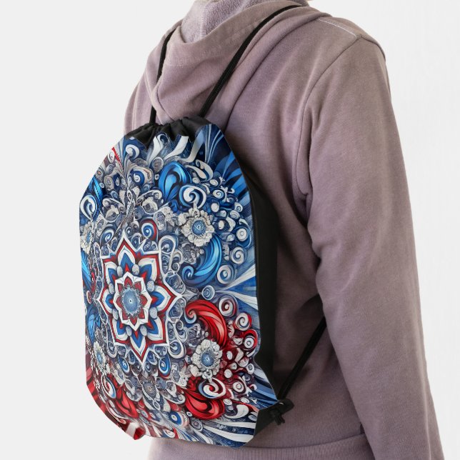 Drawstring backpack with France Colors (Insitu)