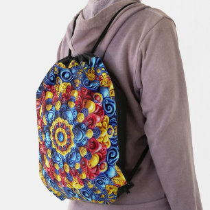 Drawstring backpack with Romanian Colors