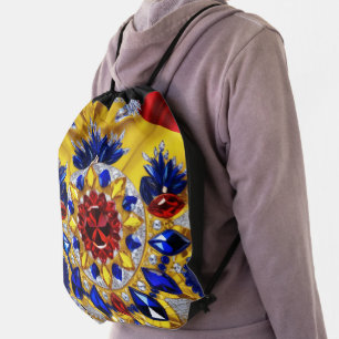 Drawstring backpack with Romanian Colors