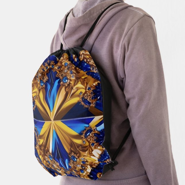 Drawstring backpack with Sweden Colors (Insitu)