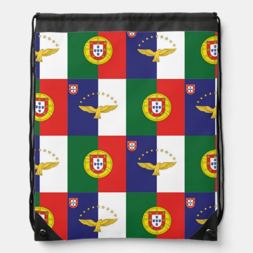 Drawstring Backpack with the flags of Portugal Azo
