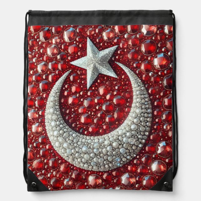 Drawstring backpack with Turkish Colors (Front)