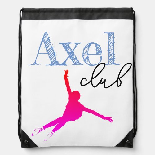 Drawstring bag Axel club figure ice skating
