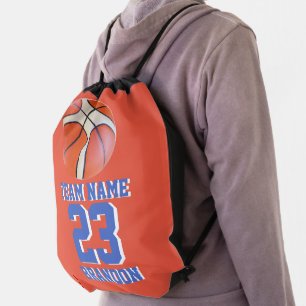 Drawstring Bag basketball senior night orange