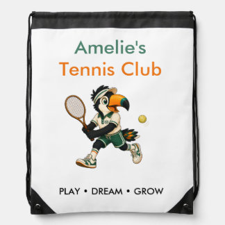 Drawstring Bag Kids Personalized Retro Tennis Club