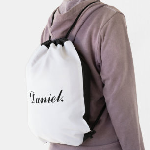 Drawstring Bag with Personalized Name Design