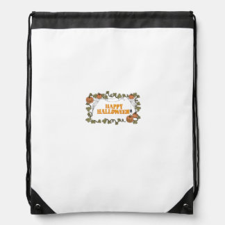 Drawstring Happy Halloween Bag