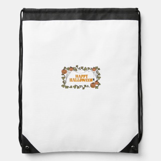 Drawstring Happy Halloween Bag (Front)