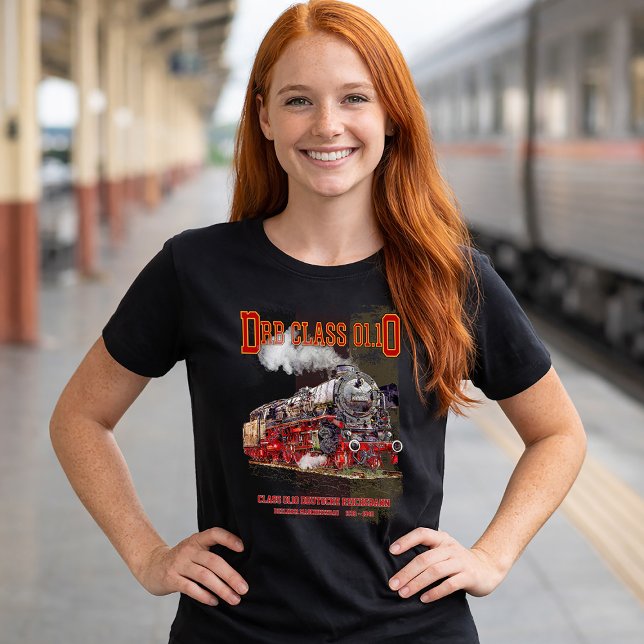 DRB Class 01.10 Steam Train. Deutsche Reichsbahn T-Shirt (DRB Class 01.10 Steam Train. Deutsche Reichsbahn. Womens Basic T-Shirt)