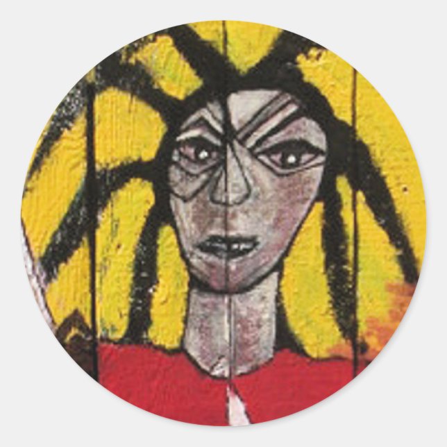 DREAD AS GUITARIST CLASSIC ROUND STICKER (Front)