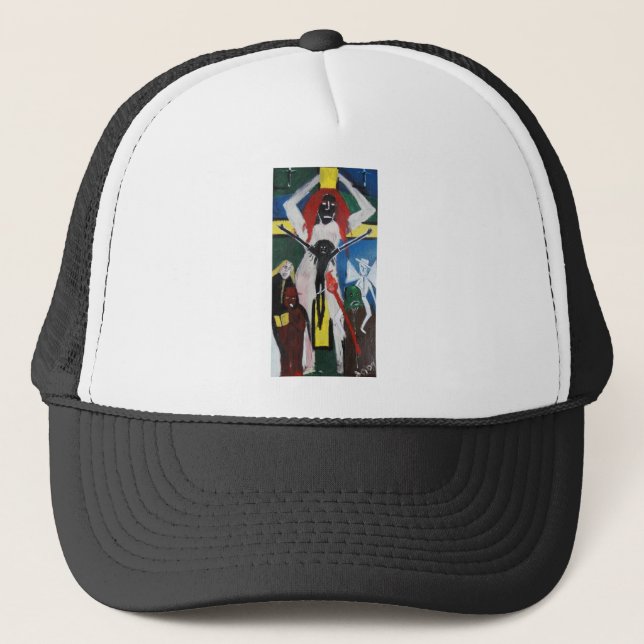 DREAD AS RED HEAD JESUS TRUCKER HAT (Front)