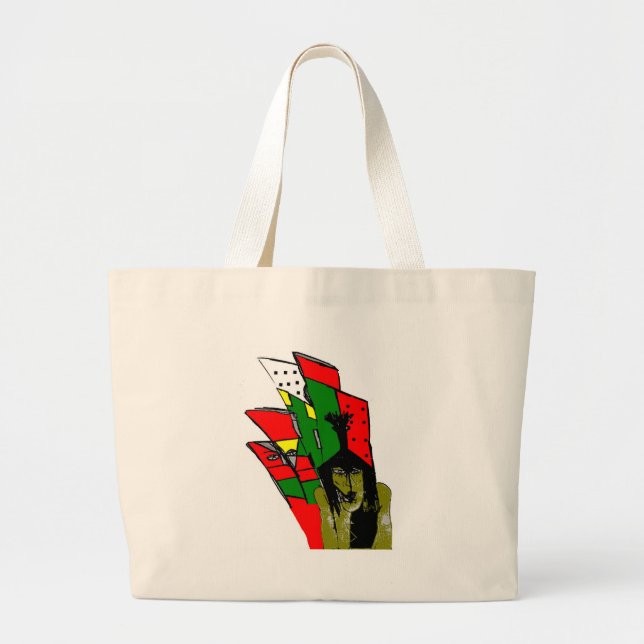 dread city large tote bag (Front)