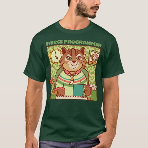 Dread Fierce Programmer Cat T_Shirt