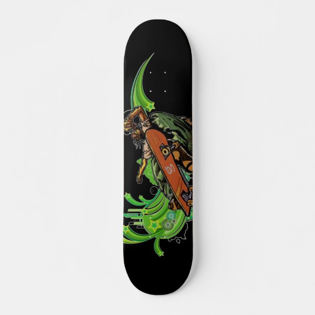Dread Man Skateboard (black) Deck (Front)