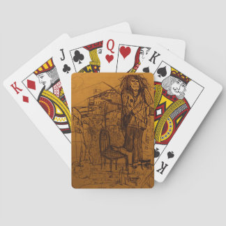 DREAD WAITING ON A SHOE SHINE POKER CARDS