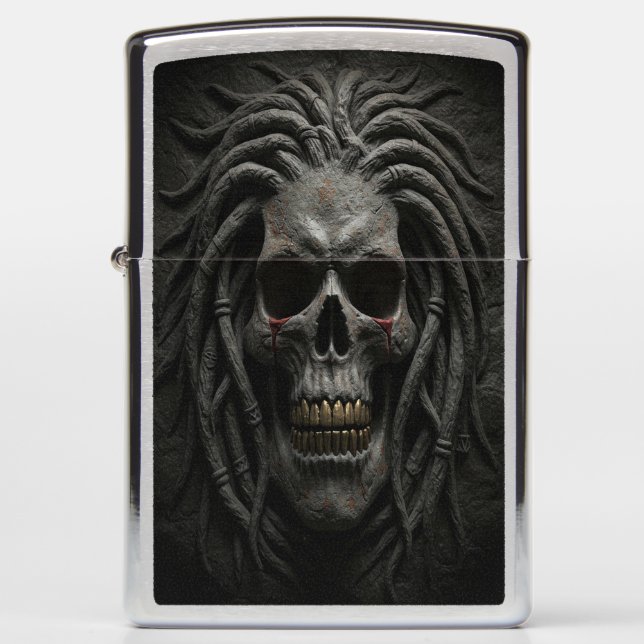 Dreaded Skull Zippo Lighter (Front)