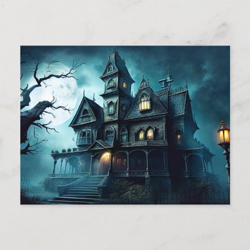 Dreadful Halloween Haunted Mansion After Midnight Postcard