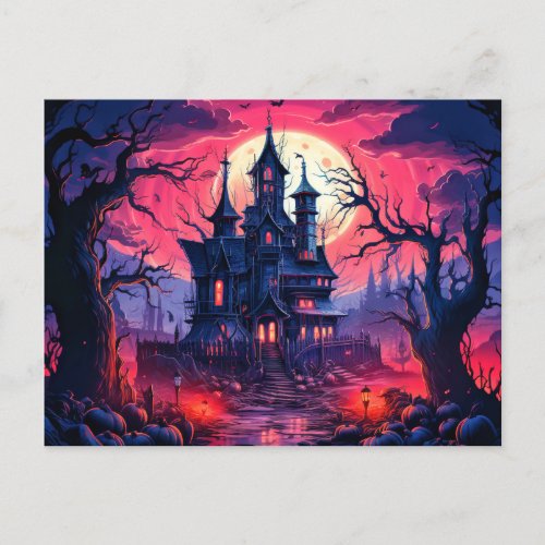 Dreadful Haunted Mansion After Dark Postcard
