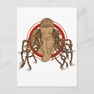 Dreadlock Girl Postcard