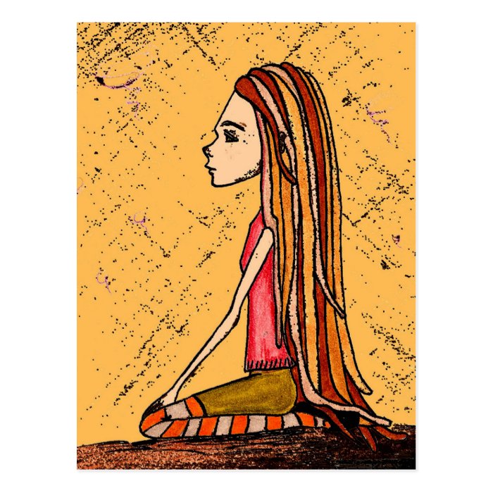 dreadlock girl postcards